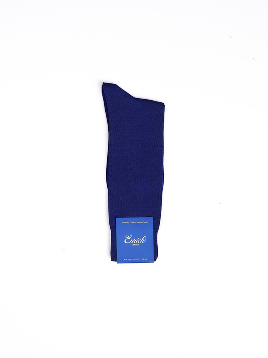 Bamboo Crew Socks - Blue Solid