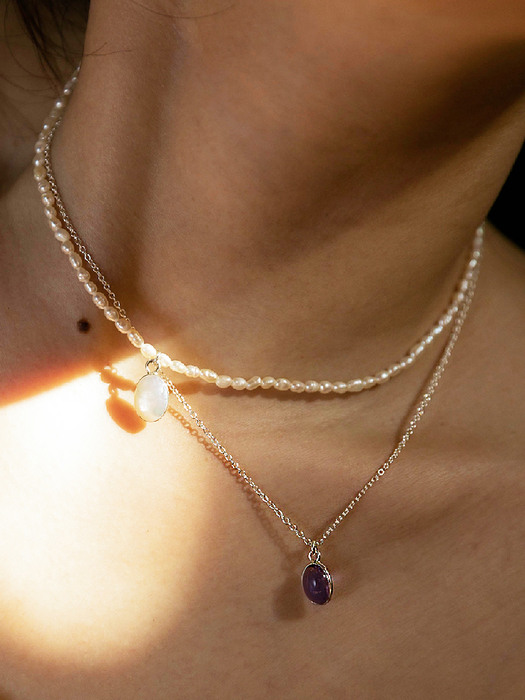 [silver925]Lilac necklace