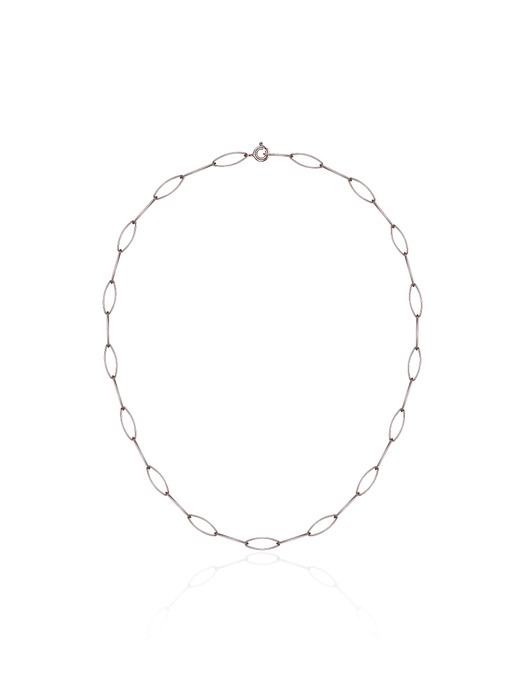 [silver925]round flat chain necklace