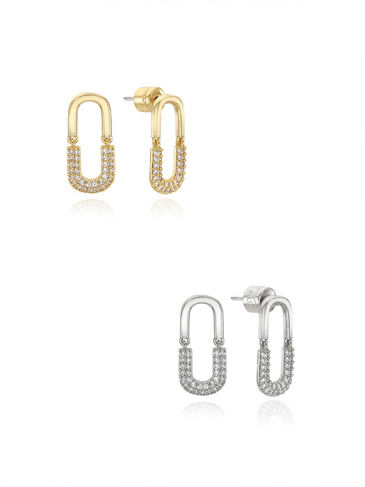 Folded Pave Earrings