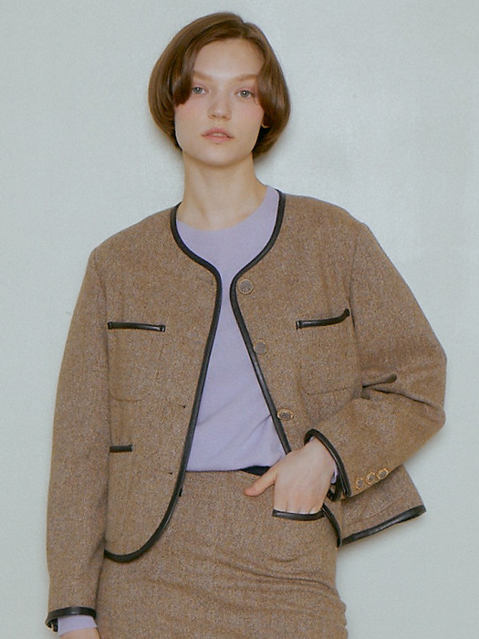 La belle Tweed Jacket_2color