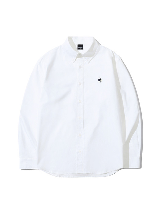 BASIC PATCH OXFORD SHIRTS [WHITE]