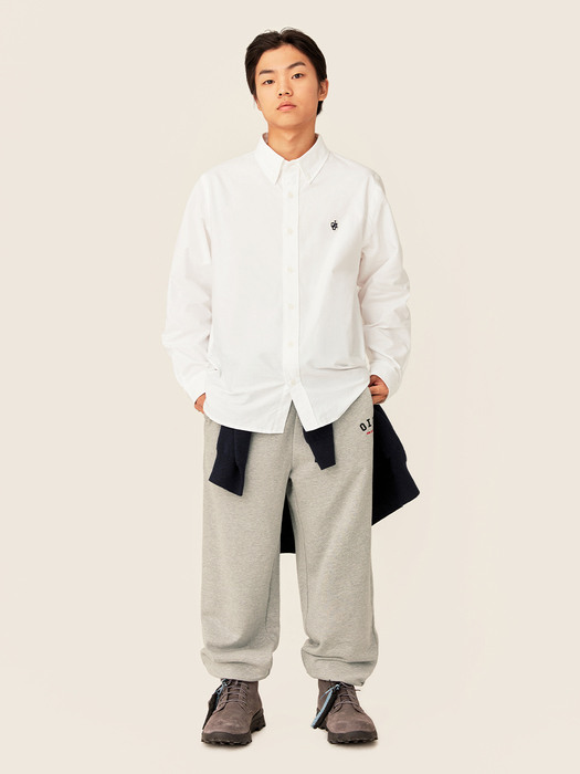 BASIC PATCH OXFORD SHIRTS [WHITE]