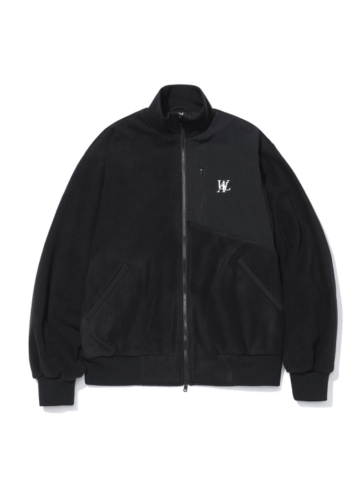 Fleece mix jacket - BLACK