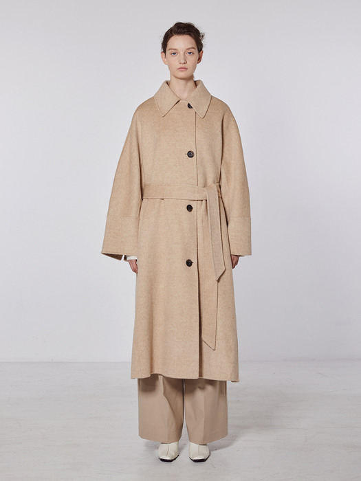 TOF CAMEL HAIR SOUTIEN COAT [HAND MADE] OATMEAL
