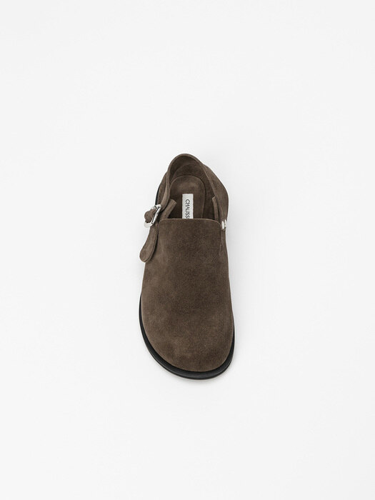 Supi Footbed Slingback Slides in Shitake Khaki