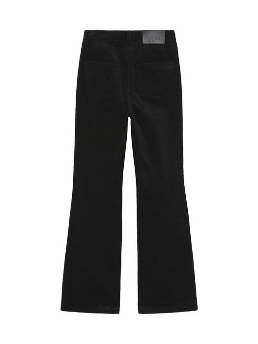 Semi Boot-cut Corduroy Pants in Black VW1WL118-10