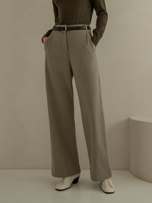 SI PT 7039 Side Banding Ribbed pants_Light cocoa