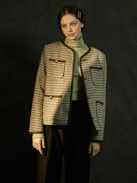 Wool Tweed Jacket Ivory