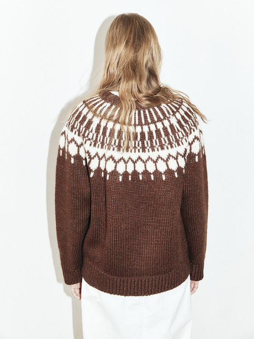 VTG Punch Card Sweater (BROWN)