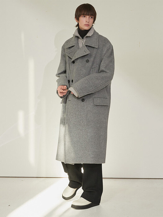 GREY wool multiway p-coat(OJ310)