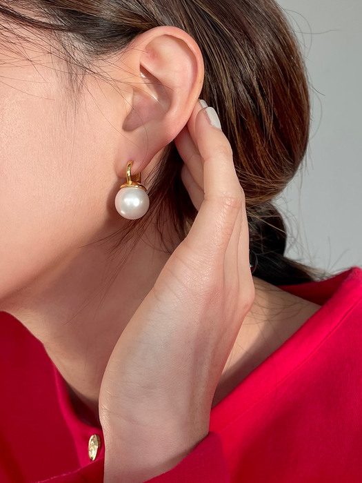 [silver925] ornament pearl earring_2color