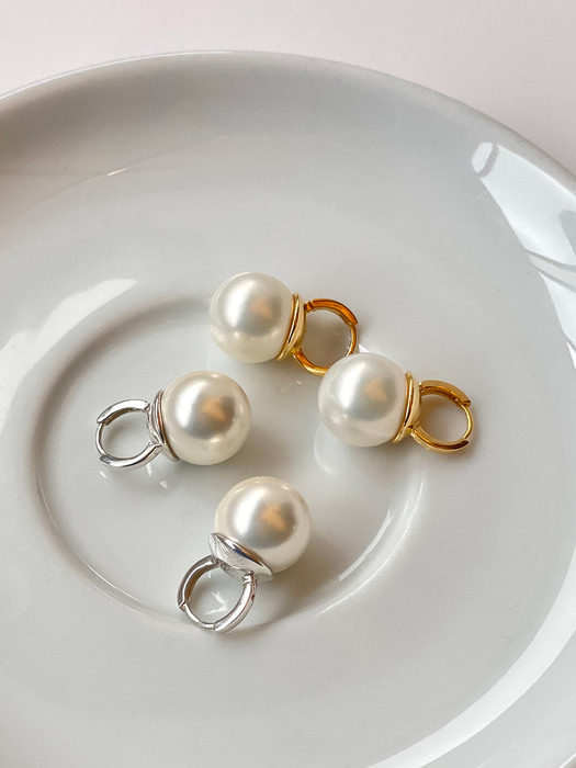 [silver925] ornament pearl earring_2color
