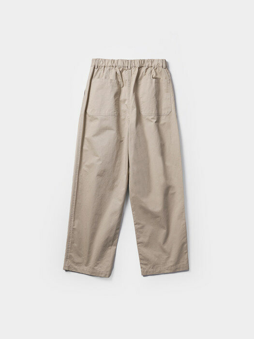 CITY COTTON PIN-TUCK TROUSER (BEIGE)