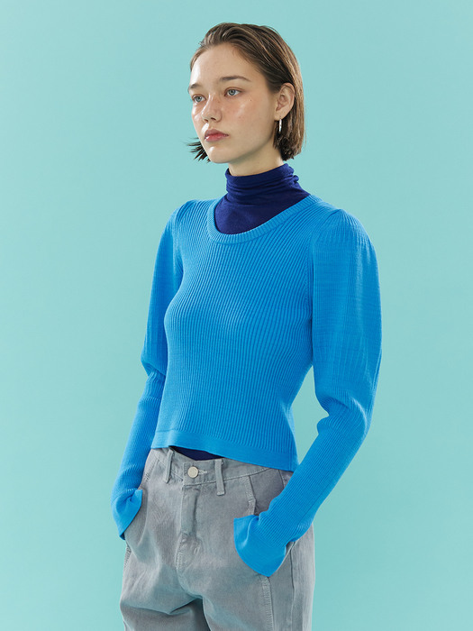 Volume Sleeve Knit_BLUE