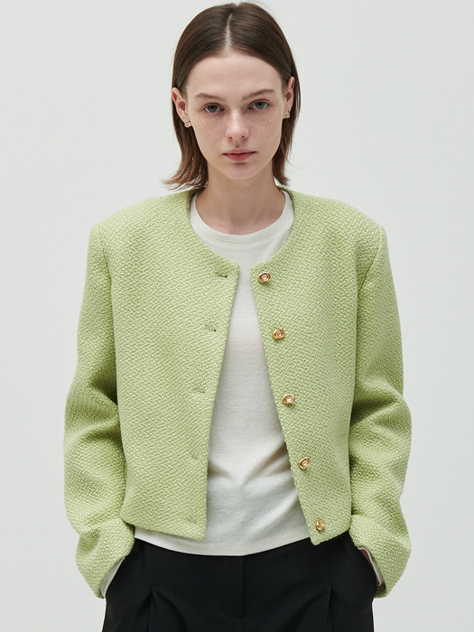 [단독]spring tweed jacket_avocado