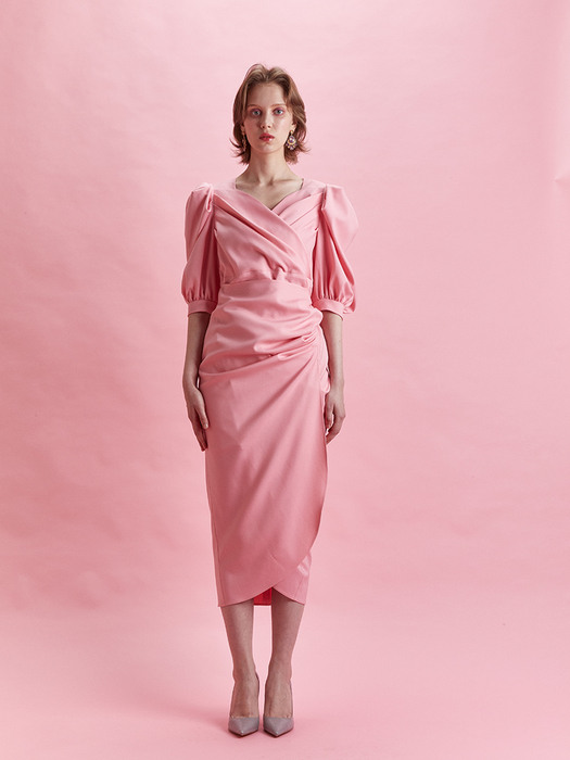 Pink Wrap Dress