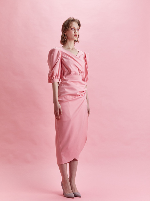 Pink Wrap Dress