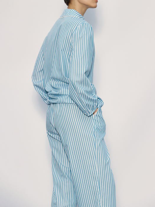 Lace Pajama Pants_Teal-Stripe