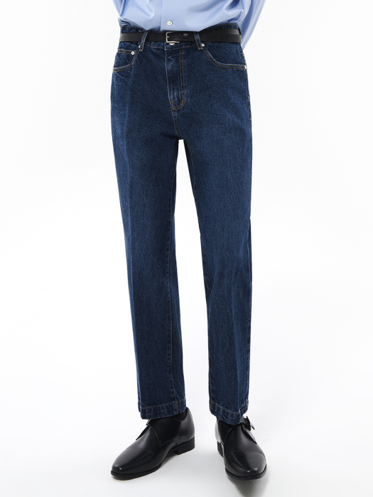Dawn Cropped Tapered Jeans DCPT001DarkBlue