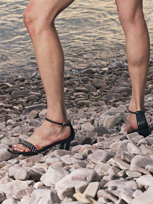 [당일 출고] 50mm 탱고 쿠션 스티치 샌들 (4 Colors)