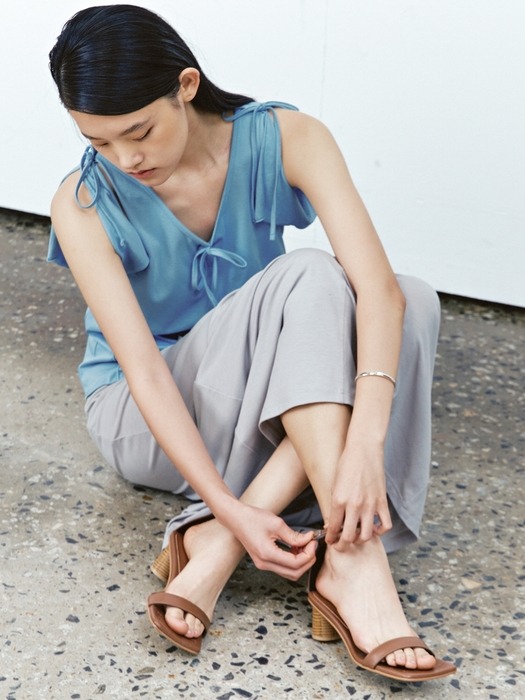 [당일 출고] 50mm 탱고 쿠션 스티치 샌들 (4 Colors)