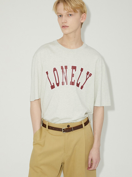 LONELY/LOVELY SHORT SLEEVE T SHIRT OATMEAL
