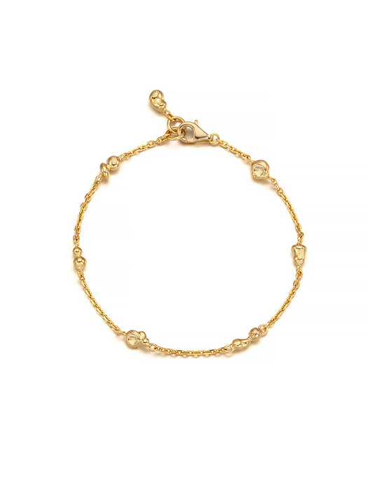 [Silver] Sand grain bracelet combi b016