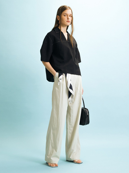 WIDE TWO TUCK PANTS - MINT
