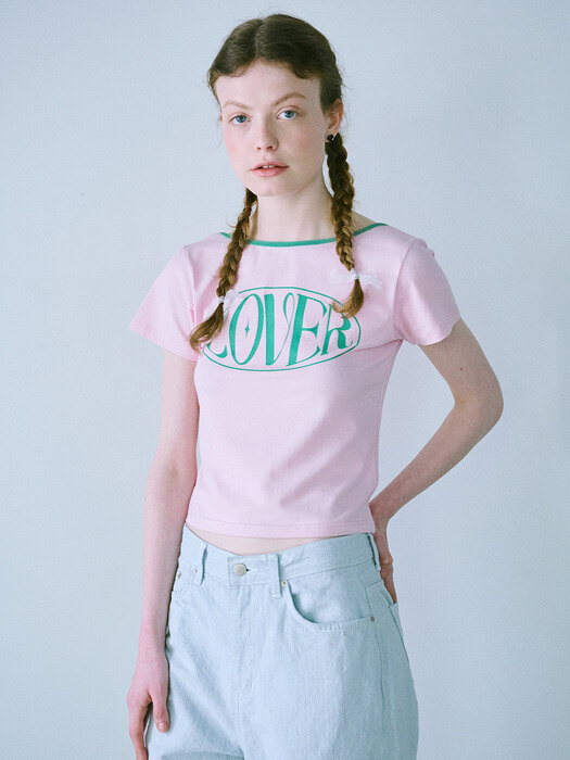 LOVER TWO TONE T-SHIRT - pink