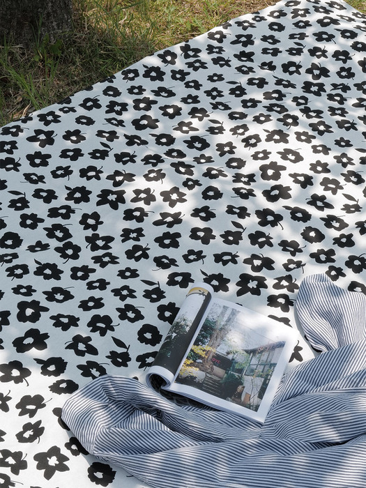Black flower waterproof mat (에코백 포함)