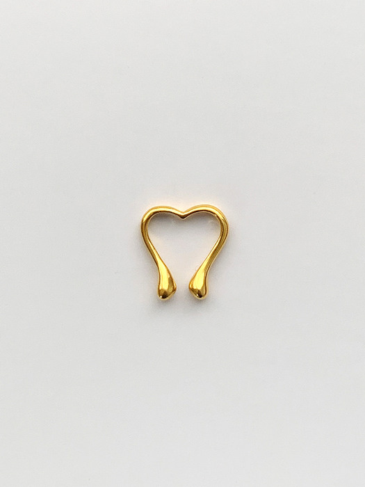 heart thin gold earcuff 