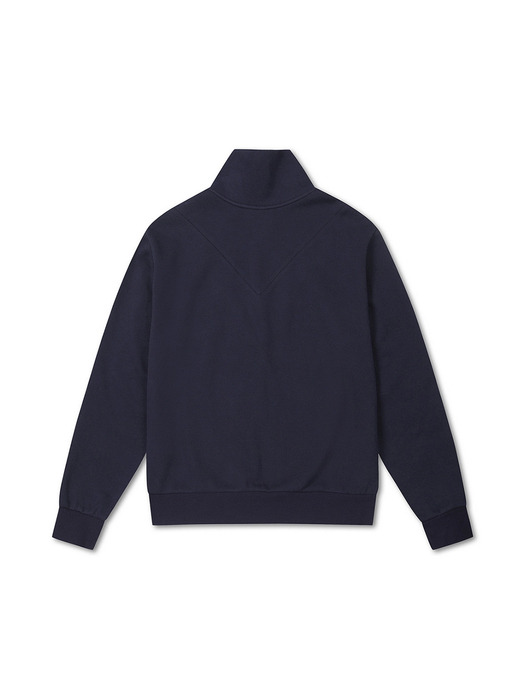 Contrasted Half- zip Pullover_QUTAX22511NYX