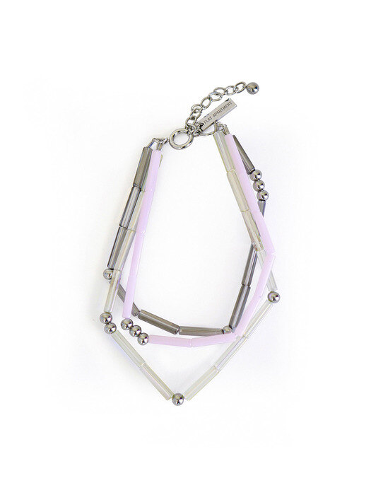 Cubical crystal anklet | Light heather