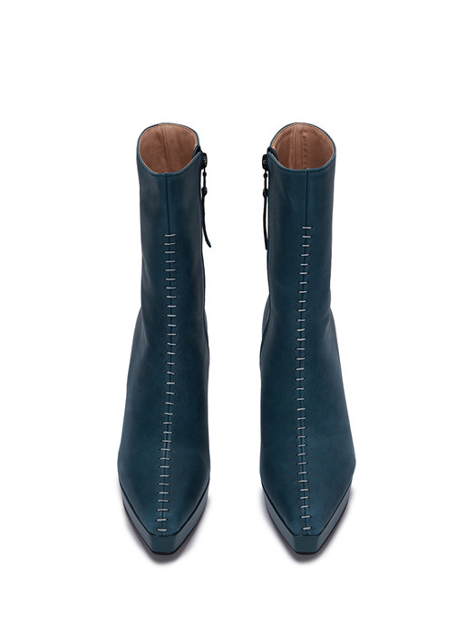 STITCH BOOTS IN TURQUISE BLUE