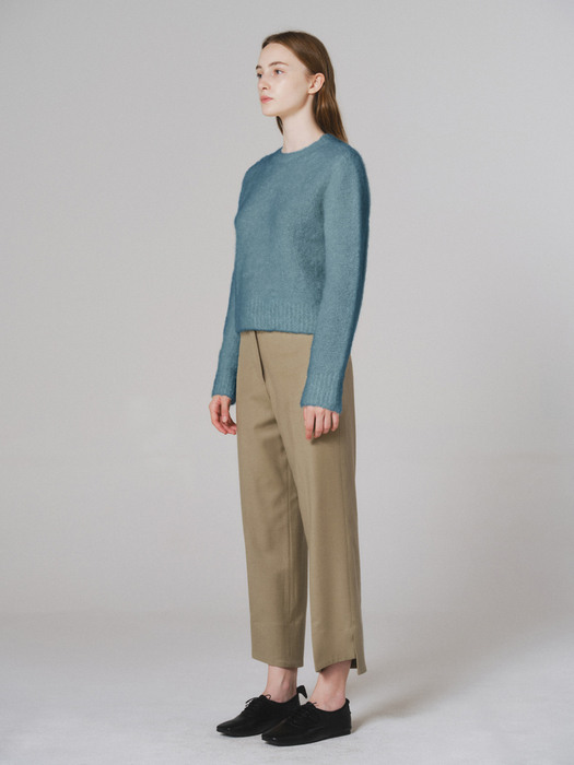 Wool cropped pants (Sepia beige)