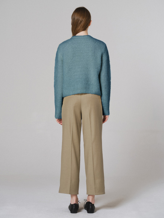 Wool cropped pants (Sepia beige)