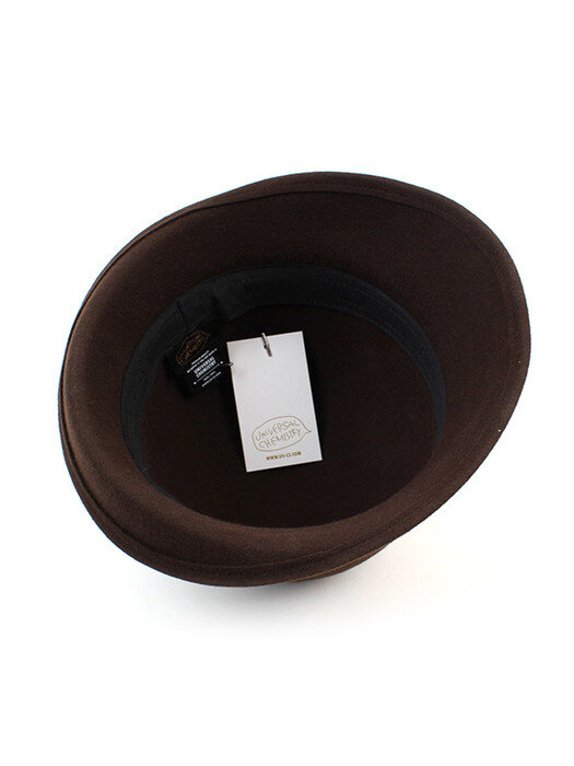 French Wool Brown Cloche Hat 울페도라