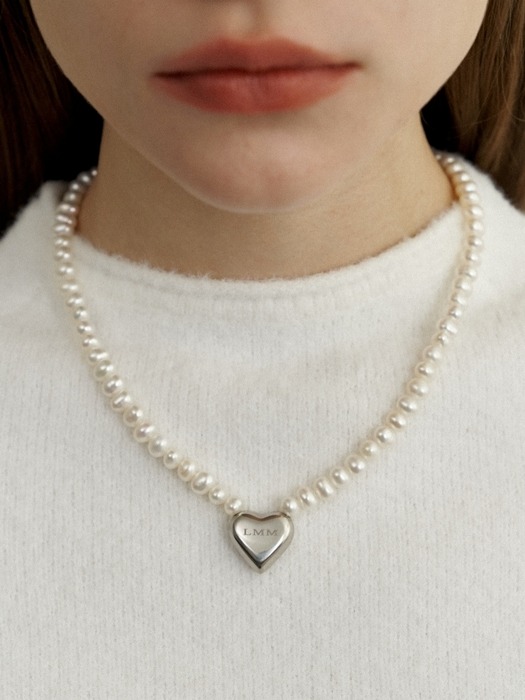 LMM Classic Heart Pearl Necklace