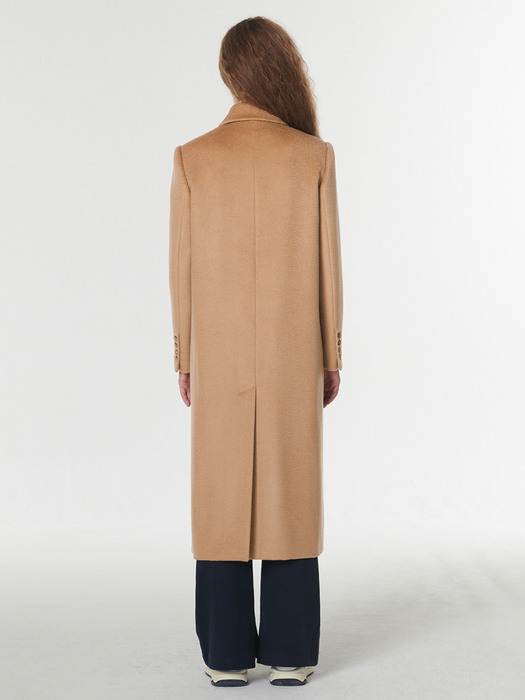 Zibeling silk & cashmere double coat - Camel