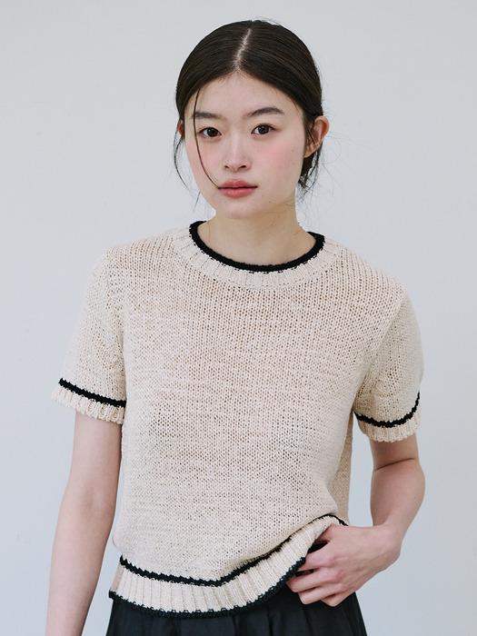 TAPE COLOR KNIT_IVORY