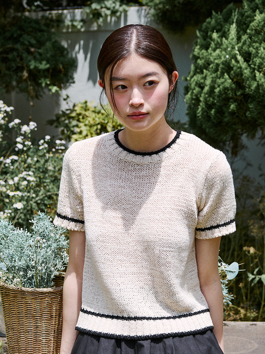 TAPE COLOR KNIT_IVORY