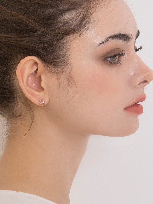 [SILVER925] Round Street Cubic Earring