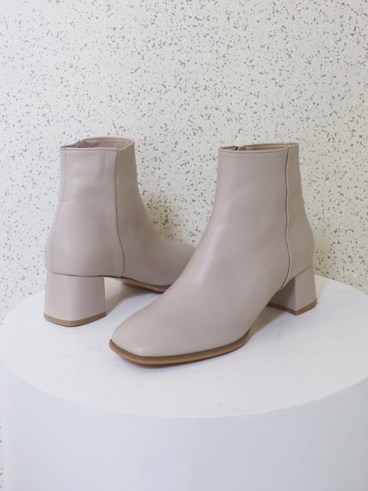 Light Modern Square Round Ankle Boots
