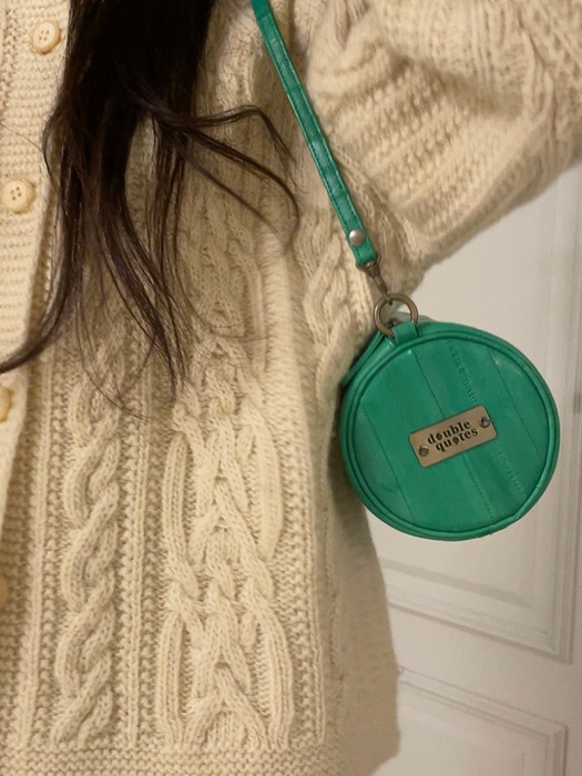 Butter round shoulder bag Forest green