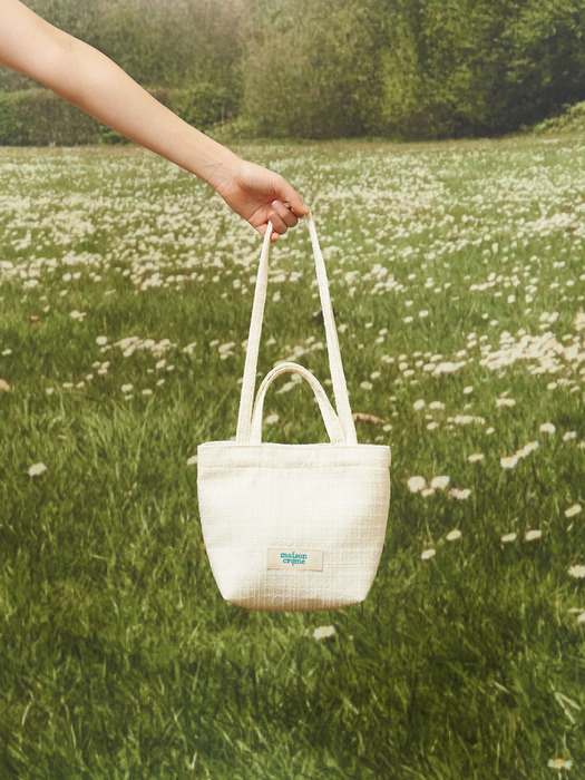 [단독]Tweed Mini Bag_Cream