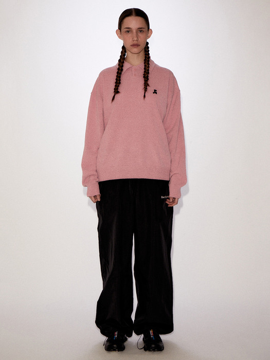 RR OVERSIZE POLO TOP - PINK