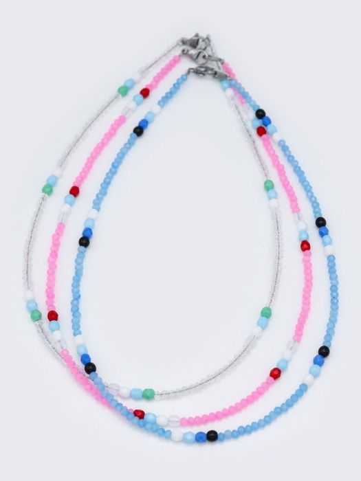 Windy crystal beads choker Necklace 윈디 컬러 크리스탈 비즈 초커 목걸이