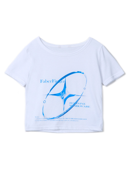 Signature Glitter Printing  T-shirt (Ivory)