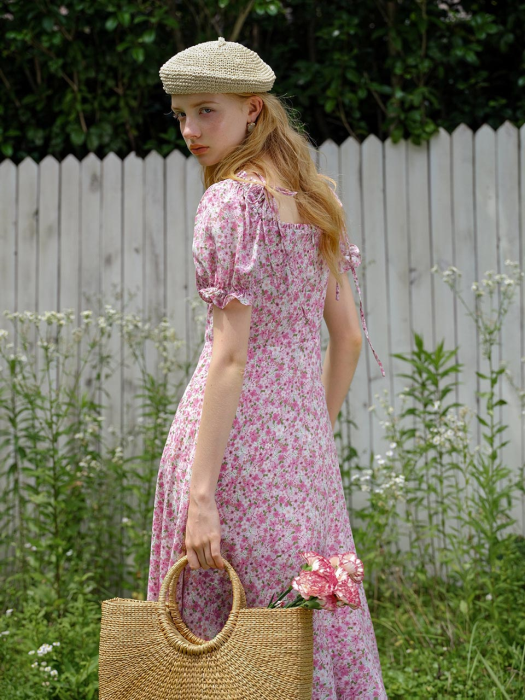 DD_Pink flower sling dress